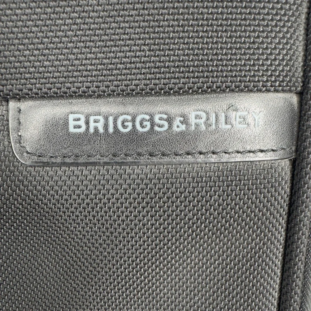 Briggs & Riley Black Ballistic Nylon Laptop Briefcase Messenger Bag EUC